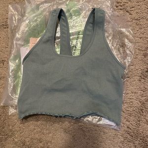 Spiritual Gangster tank XS/S ARMOR seamless tank in STORMY BLUE **brand new**